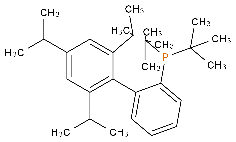 2-二叔丁基膦-2′,4′,6′-三异丙基联苯_分子结构_CAS_564483-19-8)