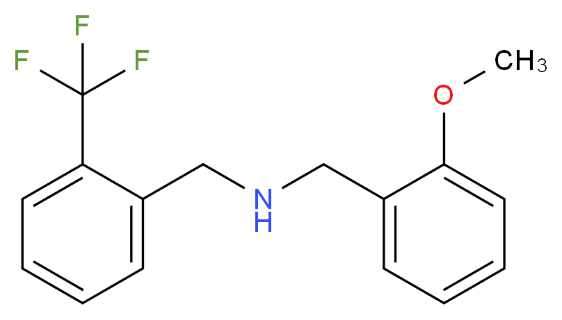 [(2-methoxyphenyl)methyl]({[2-(trifluoromethyl)phenyl]methyl})amine_分子结构_CAS_416890-50-1