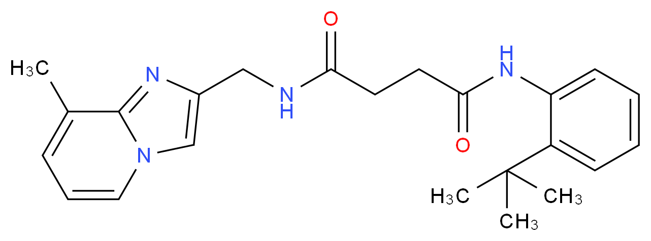N-(2-tert-butylphenyl)-N'-[(8-methylimidazo[1,2-a]pyridin-2-yl)methyl]succinamide_分子结构_CAS_)