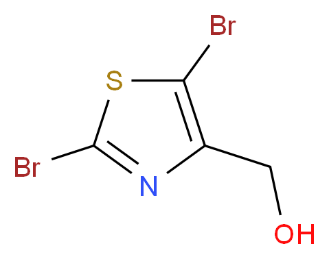 2,5-Dibromo-4-(hydroxymethyl)thiazole_分子结构_CAS_934236-32-5)