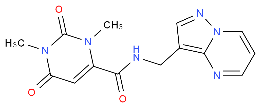 1,3-dimethyl-2,6-dioxo-N-(pyrazolo[1,5-a]pyrimidin-3-ylmethyl)-1,2,3,6-tetrahydro-4-pyrimidinecarboxamide_分子结构_CAS_)