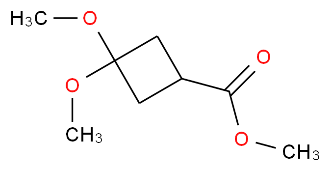 Methyl 3,3-dimethoxycyclobutanecarboxylate_分子结构_CAS_98231-07-3)