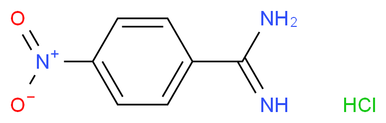 4-Nitrobenzamidine, Hydrochloride_分子结构_CAS_15723-90-7)