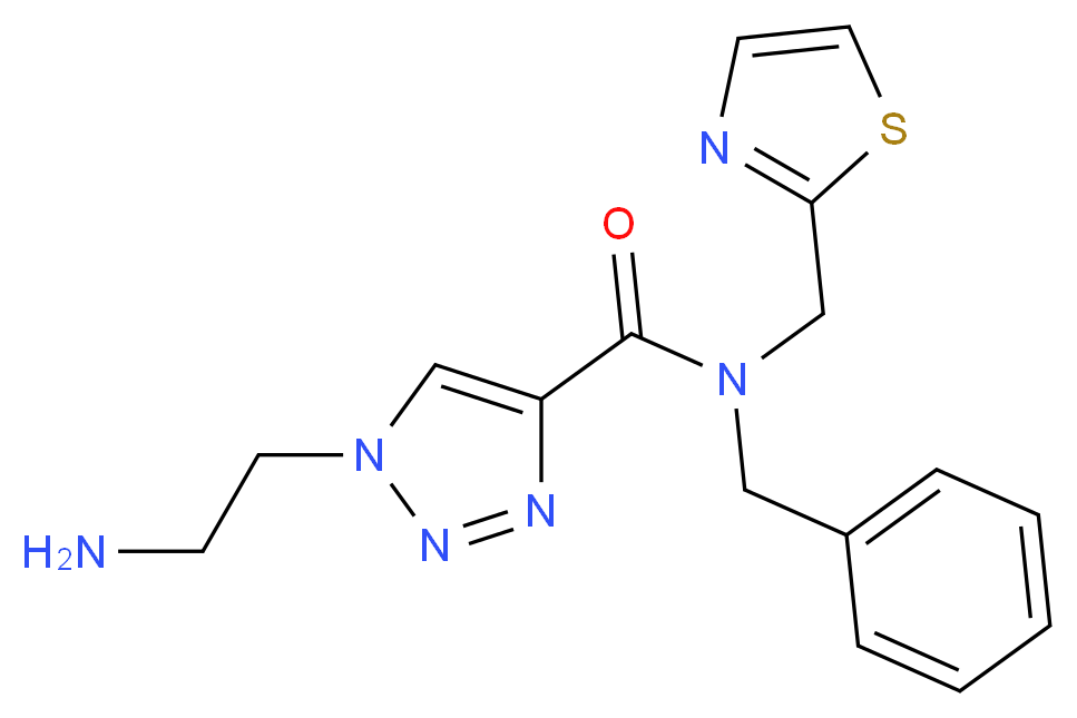 1-(2-aminoethyl)-N-benzyl-N-(1,3-thiazol-2-ylmethyl)-1H-1,2,3-triazole-4-carboxamide_分子结构_CAS_)