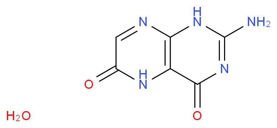 2-amino-1,4,5,6-tetrahydropteridine-4,6-dione hydrate_分子结构_CAS_5979-01-1