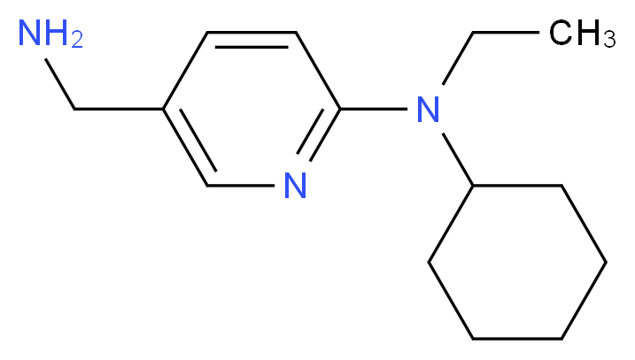 5-(Aminomethyl)-N-cyclohexyl-N-ethyl-2-pyridinamine_分子结构_CAS_)