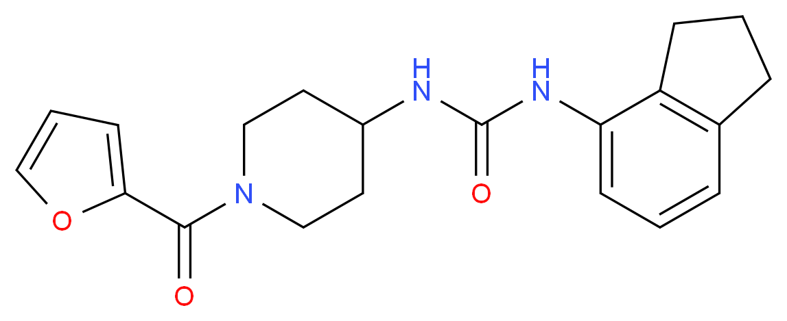 N-(2,3-dihydro-1H-inden-4-yl)-N'-[1-(2-furoyl)piperidin-4-yl]urea_分子结构_CAS_)