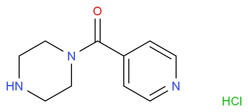 1-(pyridine-4-carbonyl)piperazine hydrochloride_分子结构_CAS_39640-04-5
