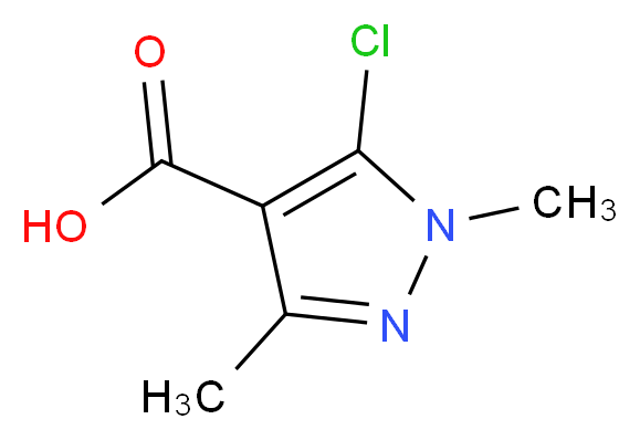 5-chloro-1,3-dimethyl-1H-pyrazole-4-carboxylic acid_分子结构_CAS_27006-82-2