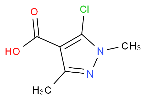 5-Chloro-1,3-dimethyl-1H-pyrazole-4-carboxylic acid_分子结构_CAS_27006-82-2)