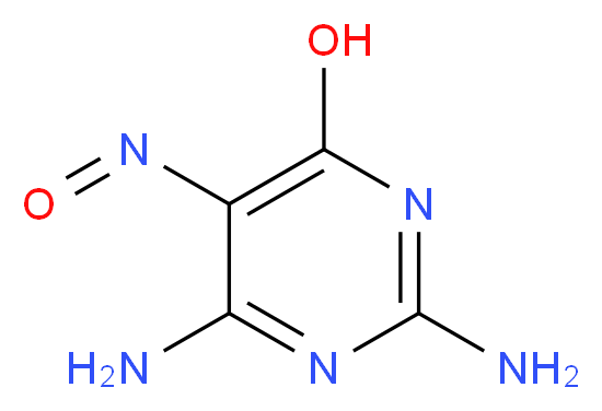 2,4-DIAMINO-6-HYDROXY-5-NITROSOPYRIMIDINE_分子结构_CAS_2387-48-6)