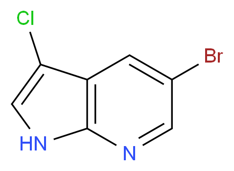 5-bromo-3-chloro-1H-pyrrolo[2,3-b]pyridine_分子结构_CAS_951626-91-8