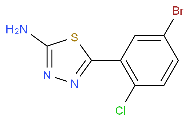 5-(5-bromo-2-chlorophenyl)-1,3,4-thiadiazol-2-amine_分子结构_CAS_)