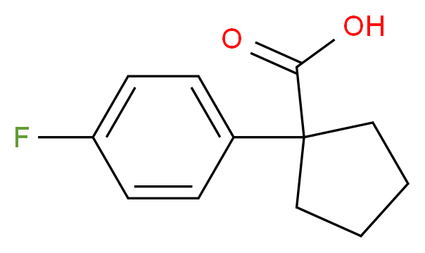 1-(4-fluorophenyl)cyclopentane-1-carboxylic acid_分子结构_CAS_214262-99-4