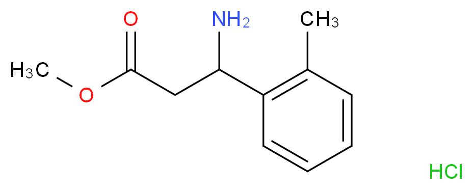 methyl 3-amino-3-(2-methylphenyl)propanoate hydrochloride_分子结构_CAS_)