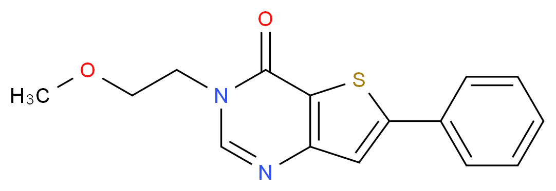 3-(2-methoxyethyl)-6-phenylthieno[3,2-d]pyrimidin-4(3H)-one_分子结构_CAS_)