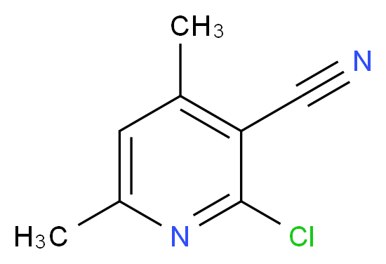 2-Chloro-4,6-dimethylnicotinonitrile_分子结构_CAS_14237-71-9)