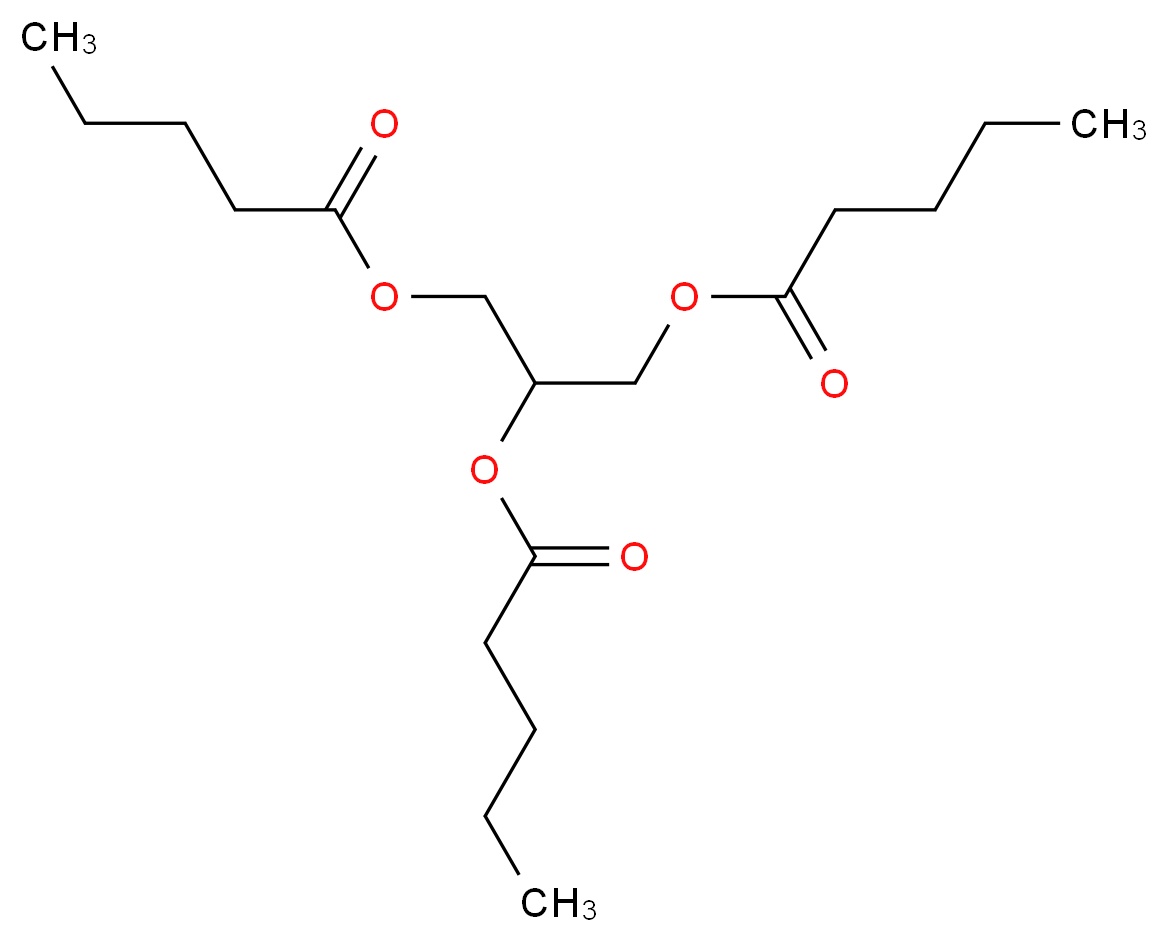 1,3-bis(pentanoyloxy)propan-2-yl pentanoate_分子结构_CAS_620-68-8