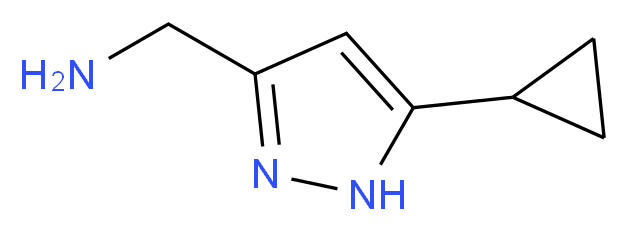 1-(5-cyclopropyl-1H-pyrazol-3-yl)methanamine_分子结构_CAS_518064-13-6)