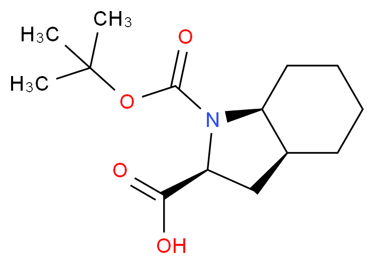 (2S,3aS,7aS)-1-[(tert-butoxy)carbonyl]-octahydro-1H-indole-2-carboxylic acid_分子结构_CAS_109523-13-9