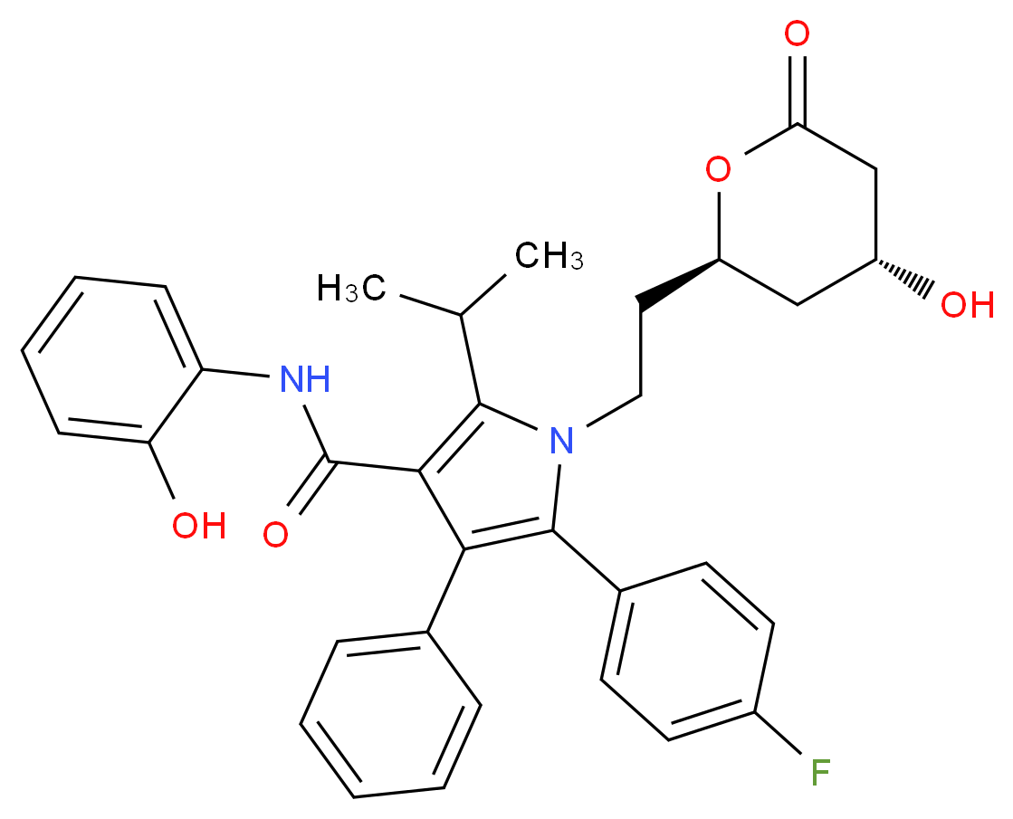 2-Hydroxy Atorvastatin Lactone_分子结构_CAS_163217-74-1)