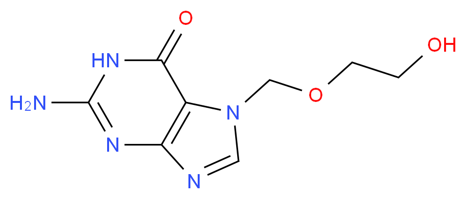 2-amino-7-[(2-hydroxyethoxy)methyl]-6,7-dihydro-1H-purin-6-one_分子结构_CAS_91702-61-3