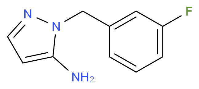 1-[(3-fluorophenyl)methyl]-1H-pyrazol-5-amine_分子结构_CAS_1015845-94-9