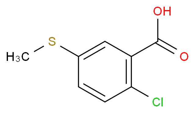 2-chloro-5-(methylsulfanyl)benzoic acid_分子结构_CAS_)