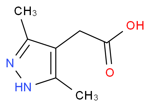 (3,5-Dimethyl-1H-pyrazol-4-yl)-acetic acid_分子结构_CAS_32701-75-0)