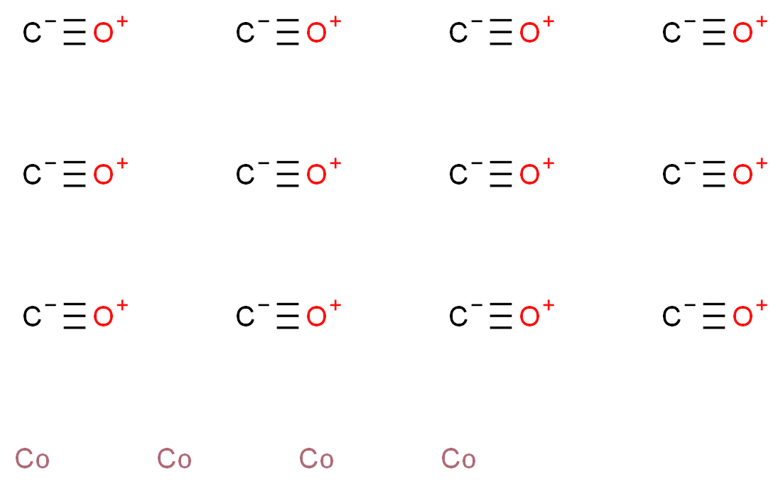 dodecakis(methanidylidyneoxidanium) tetracobalt_分子结构_CAS_17786-31-1