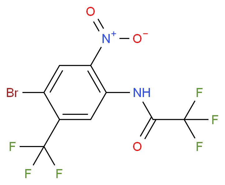 N-[4-bromo-2-nitro-5-(trifluoromethyl)phenyl]-2,2,2-trifluoroacetamide_分子结构_CAS_156425-51-3