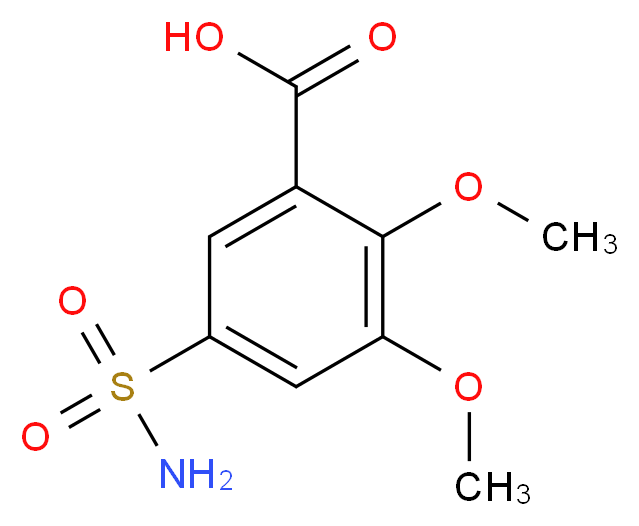 2,3-Dimethoxy-5-sulfamoylbenzoic acid_分子结构_CAS_66644-80-2)