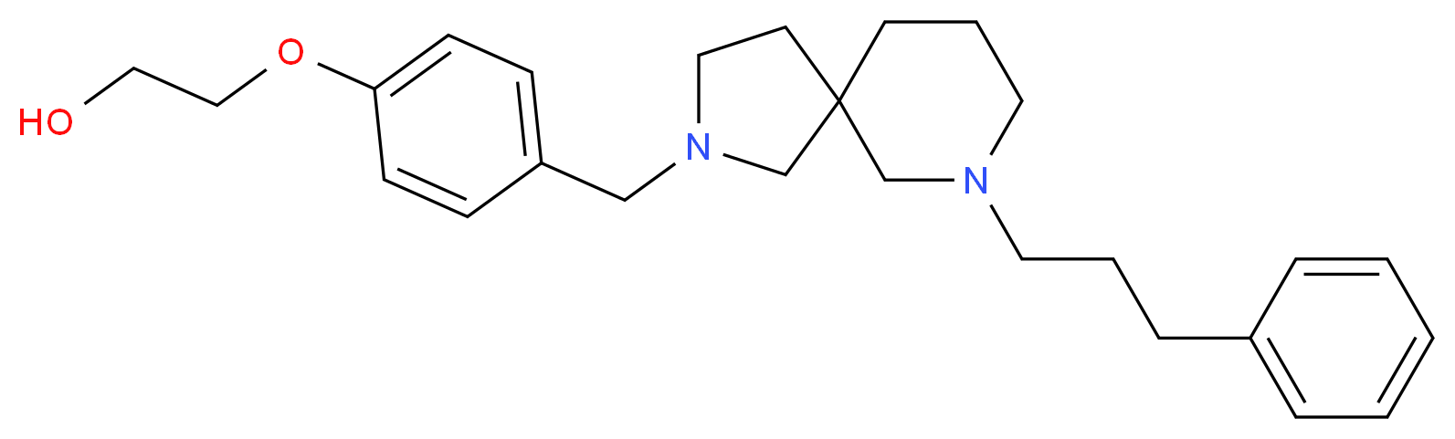 2-(4-{[7-(3-phenylpropyl)-2,7-diazaspiro[4.5]dec-2-yl]methyl}phenoxy)ethanol_分子结构_CAS_)