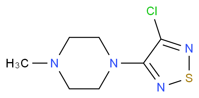 1-(4-chloro-1,2,5-thiadiazol-3-yl)-4-methylpiperazine_分子结构_CAS_870987-89-6