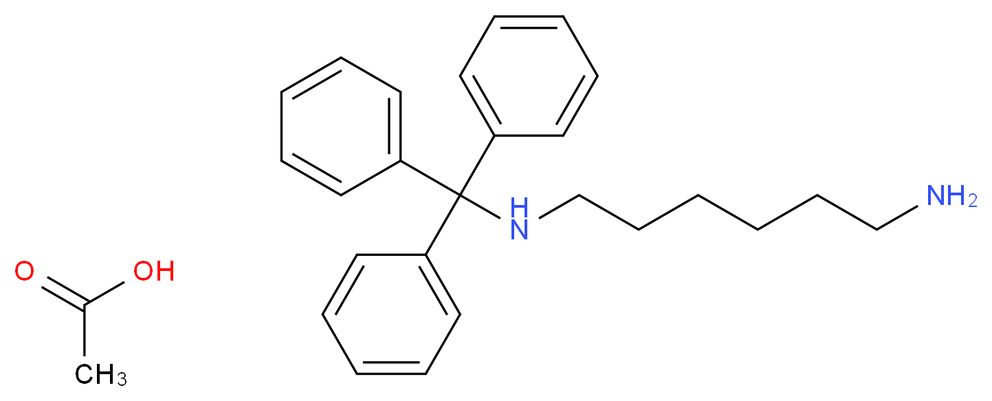 N-三苯甲基-1,6-己二胺 乙酸盐_分子结构_CAS_325708-26-7)