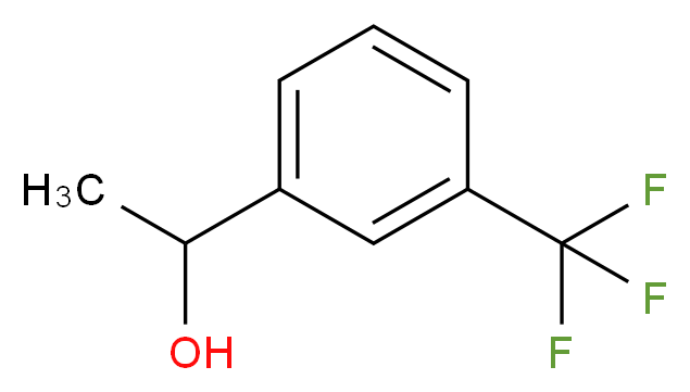 α-甲基-3-(三氟甲基)苄醇_分子结构_CAS_454-91-1)