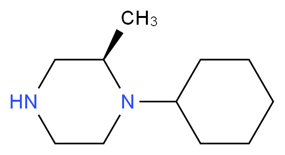 (2R)-1-cyclohexyl-2-methylpiperazine_分子结构_CAS_1134675-36-7