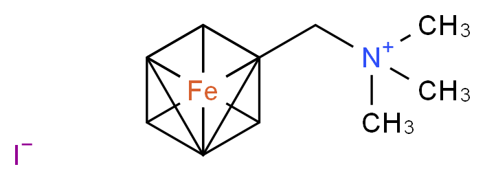 {1-ferra-1,1'-spirobi[pentacyclo[2.2.0.0^{1,3}.0^{1,5}.0^{2,6}]hexane]-6-ylmethyl}trimethylazanium iodide_分子结构_CAS_12086-40-7