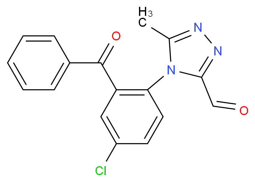 4-(2-Benzoyl-4-chlorophenyl)-5-methyl-4H-1,2,4-triazole-3-carboxaldehyde_分子结构_CAS_36916-20-8)