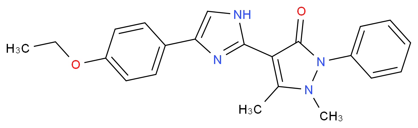 4-[4-(4-ethoxyphenyl)-1H-imidazol-2-yl]-1,5-dimethyl-2-phenyl-1,2-dihydro-3H-pyrazol-3-one_分子结构_CAS_)