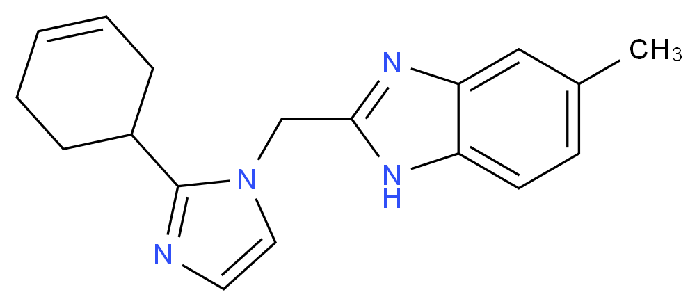 2-[(2-cyclohex-3-en-1-yl-1H-imidazol-1-yl)methyl]-5-methyl-1H-benzimidazole_分子结构_CAS_)