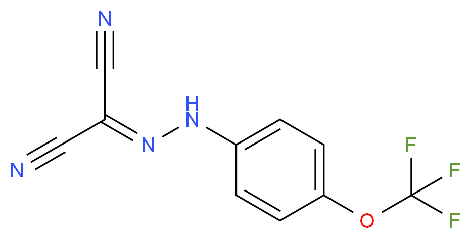 碳酰氰 4-(三氟甲氧基)苯腙_分子结构_CAS_370-86-5)