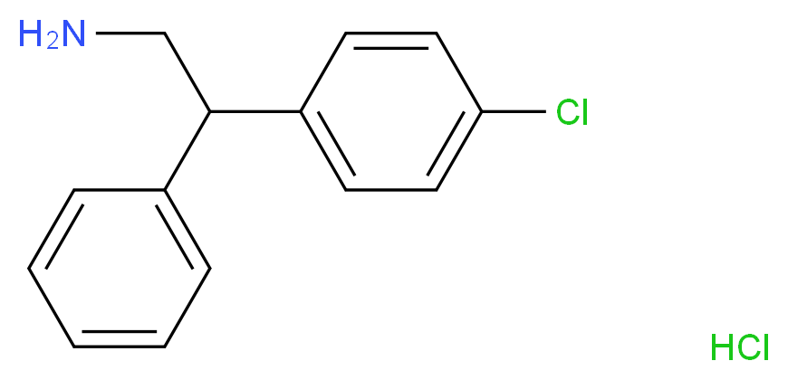 2-(4-chlorophenyl)-2-phenylethan-1-amine hydrochloride_分子结构_CAS_21998-50-5