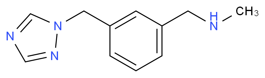 N-methyl-N-[3-(1H-1,2,4-triazol-1-ylmethyl)benzyl]amine_分子结构_CAS_876316-32-4)