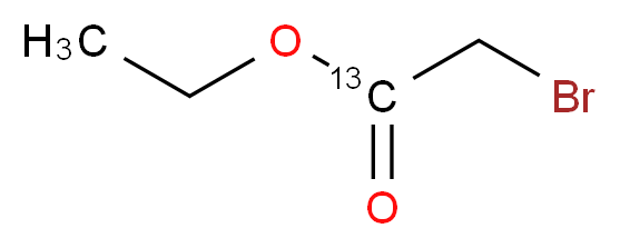 溴乙酸乙酯-1-13C_分子结构_CAS_61203-71-2)