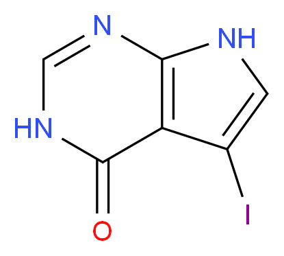 5-iodo-3H,4H,7H-pyrrolo[2,3-d]pyrimidin-4-one_分子结构_CAS_135352-71-5