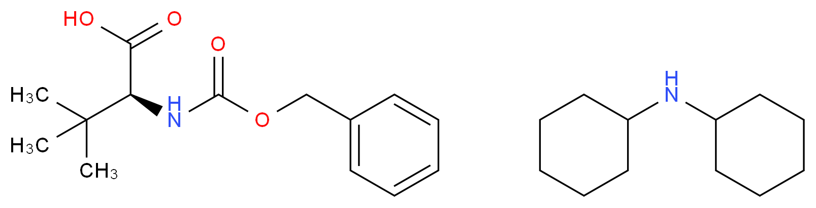 Z-Tle-OH 二环己基铵盐_分子结构_CAS_62965-37-1)