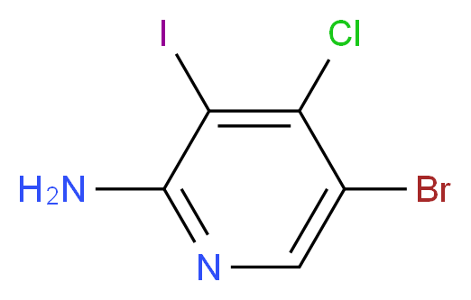 5-bromo-4-chloro-3-iodopyridin-2-amine_分子结构_CAS_1228666-03-2