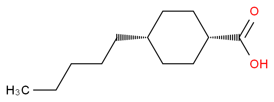 (1r,4s)-4-pentylcyclohexane-1-carboxylic acid_分子结构_CAS_38289-29-1