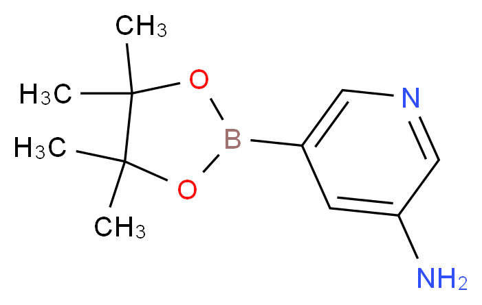 5-Aminopyridine-3-boronic acid pinacol ester_分子结构_CAS_1073354-99-0)